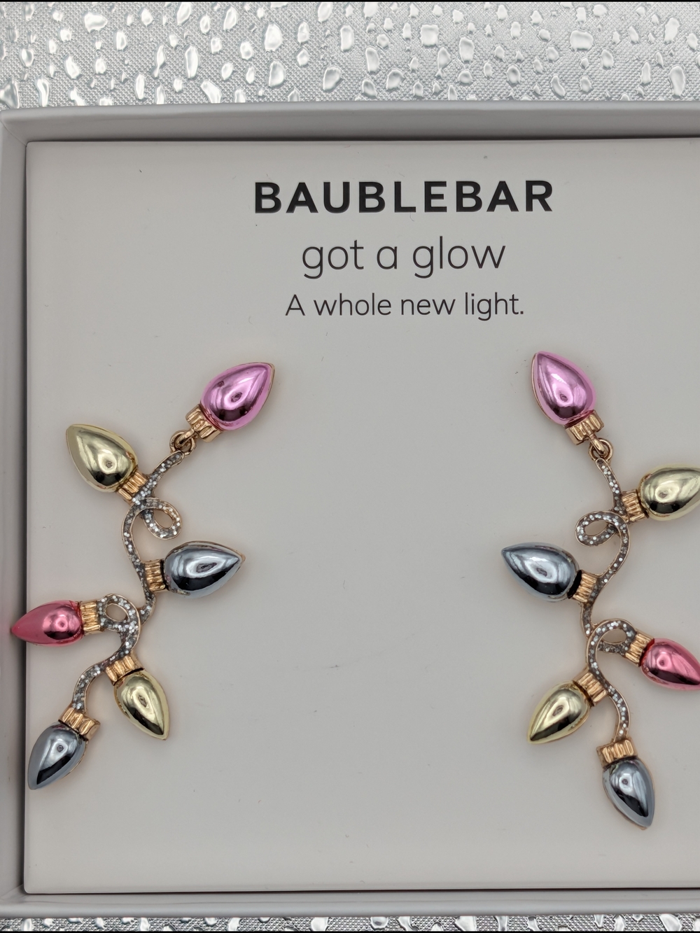 BaubleBar Multicolor Holiday Light Drop Earrings